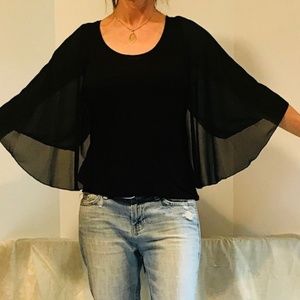 King Kong Black T-Shirt with sheer detailing